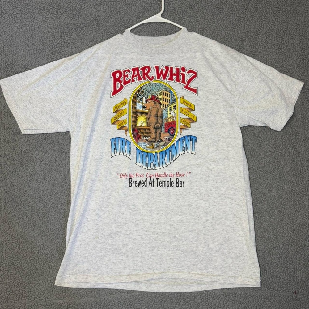 Vintage Bear Whiz Fire Department 1994 Size Extra Large Bear